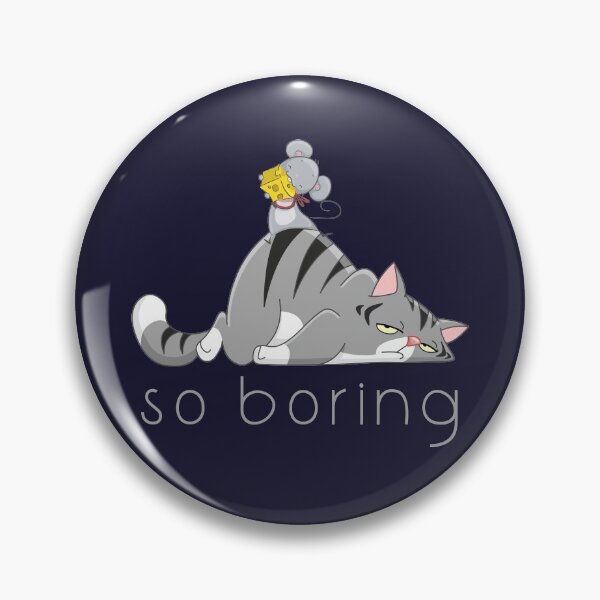 Item preview, So Boring Lazy Cat and Mouse Eating Cheese designed and sold by BeeZBeez.