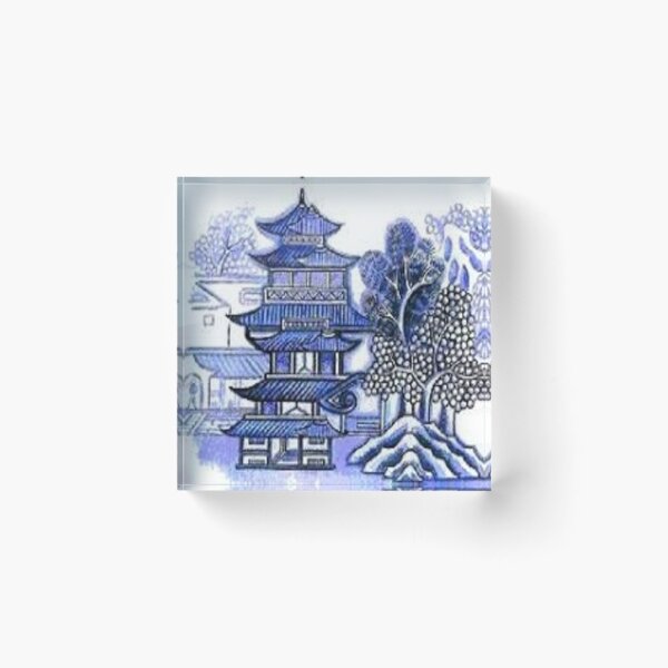 Item preview, blue willow pagoda designed and sold by nigejohn.