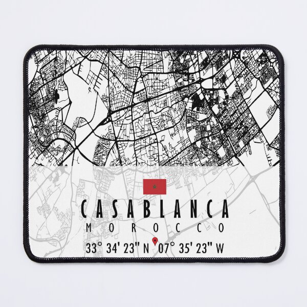Item preview, CASABLANCA MAP MOROCCO designed and sold by hatimelhag.