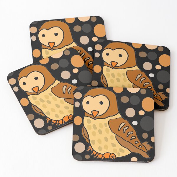 Item preview, Funny Barn Owl and Circle Pattern Art designed and sold by Nature's Fancy.