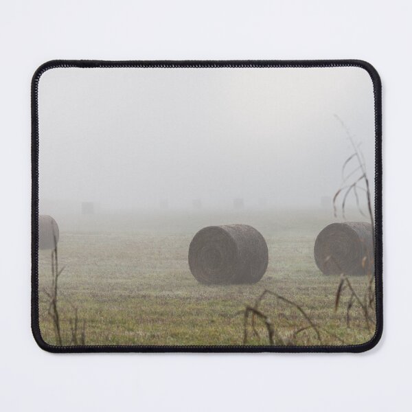 Item preview, Hay Bales In The Fog designed and sold by mljdwhite.