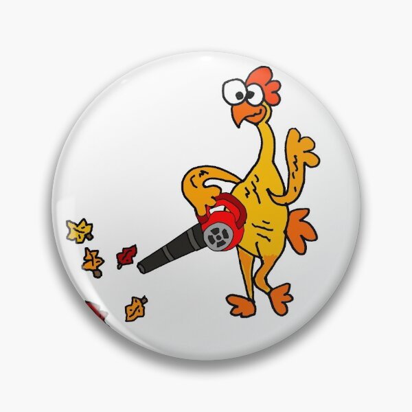 Item preview, Funny Rubber Chicken using Leaf Blower Cartoon designed and sold by Nature's Fancy.