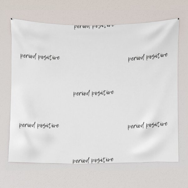 Item preview, Period Positive - Cursive Writing Simple Chronic Illness Awareness Design - Black and White designed and sold by endoemmm.