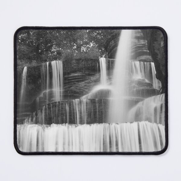 Item preview, Atop Indian Cliff Falls Grayscale designed and sold by mljdwhite.
