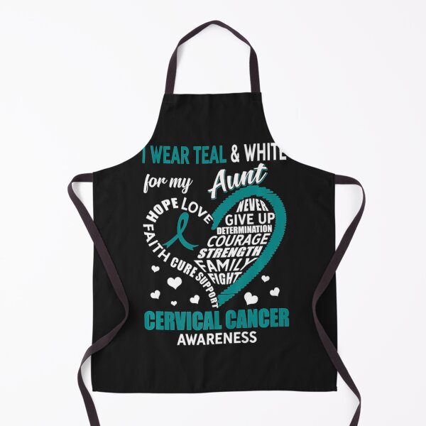 Item preview, Wear Teal White For My Aunt Cervical Cancer designed and sold by Clavitaps.
