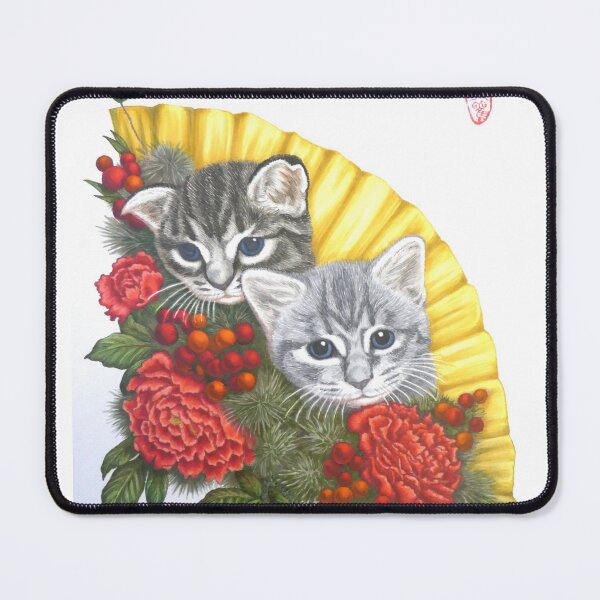 Item preview, Kittens and Peonies designed and sold by LoveJingle.