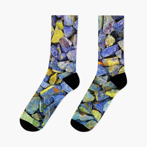 Item preview, Gray, Blue and Yellowed Stones Pattern designed and sold by CherryDamzel.