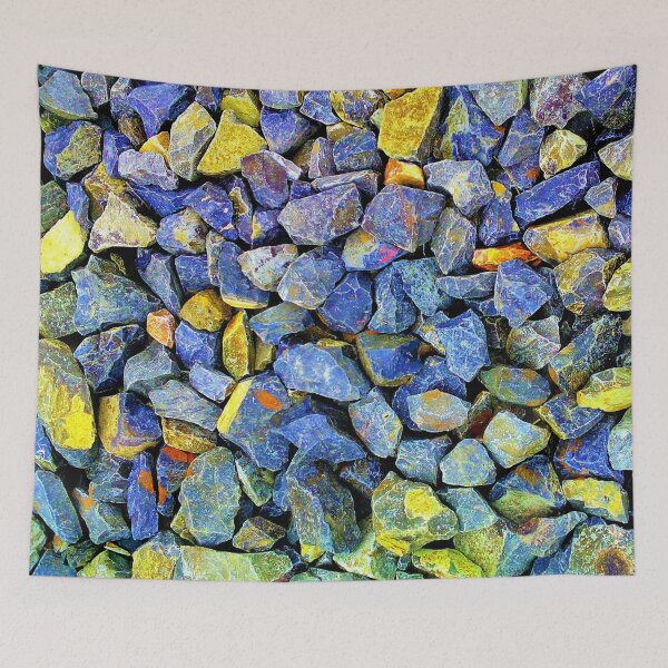 Item preview, Gray, Blue and Yellowed Stones Pattern designed and sold by CherryDamzel.