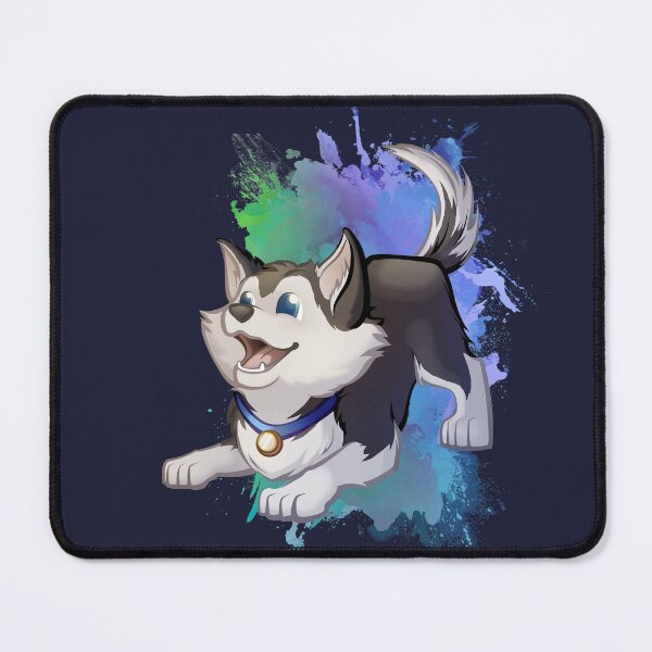 Siberian Husky Dog w Job - The Master Escape Artist (Black) Mouse Pad