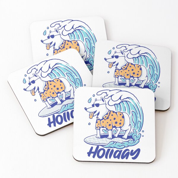 Artikelvorschau, Hund auf Surfbrett, Surfer Happy Dog entworfen und verkauft von PlusPlayStore.