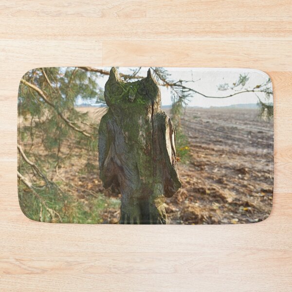 Item preview, Whoot Old Sculpture of an owl carved in a tree trunk photography designed and sold by EllianhPi.