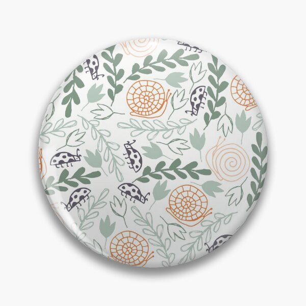 Item preview, Modelo lindo de los caracoles de jardín | Diseño verde marrón y naranja | Patrones de caracol | Hojas y naturaleza | designed and sold by Nada18.