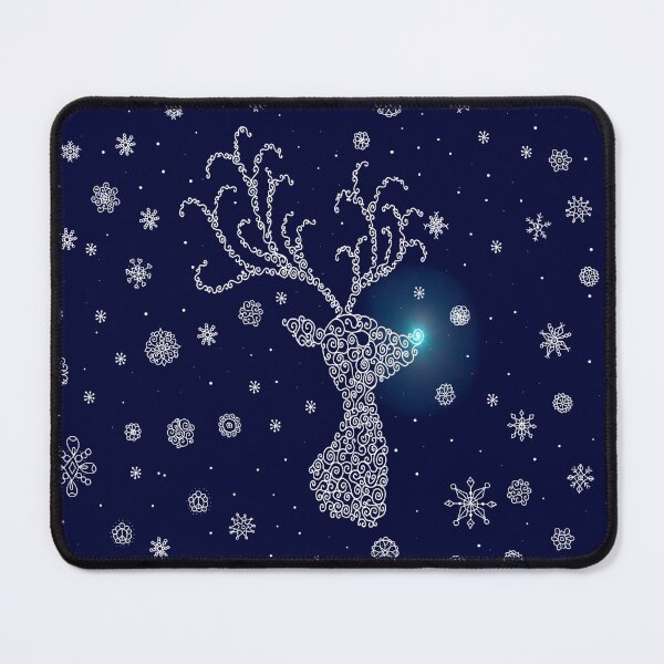 Item preview, Winter Snowy Glowing Reindeer Head designed and sold by Deborah Camp.