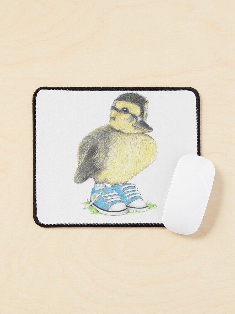 Thumbnail 1 of 5, Mouse Pad, Duckling in sneakers designed and sold by JimsBirds.