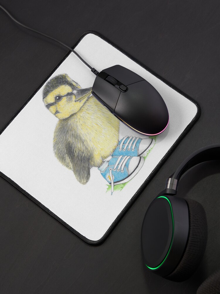 Thumbnail 4 of 5, Mouse Pad, Duckling in sneakers designed and sold by JimsBirds.
