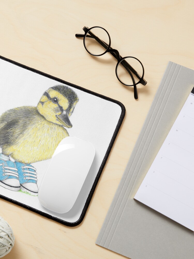 Thumbnail 3 of 5, Mouse Pad, Duckling in sneakers designed and sold by JimsBirds.