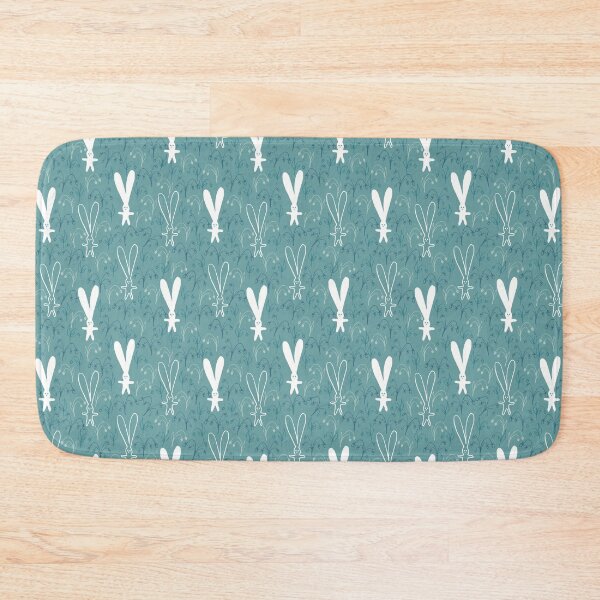 Item preview, Cute Green and White Bunnies| Bunny Pattern| Sage Green Rabbit Patterns designed and sold by Nada18.