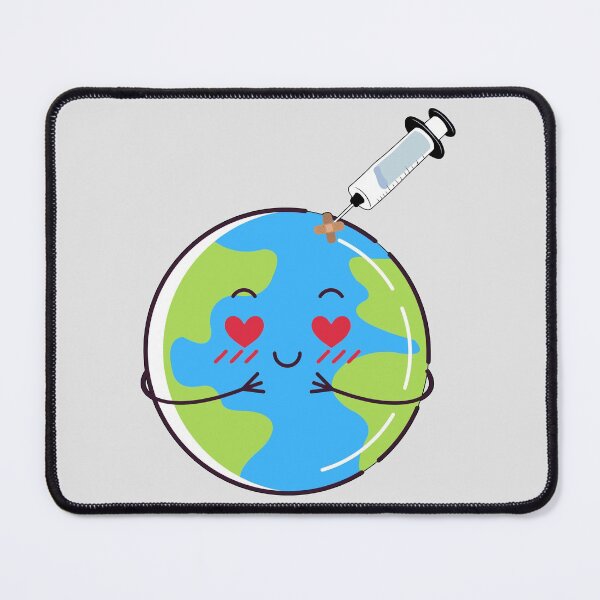 Item preview, Cute Earth Getting Vaccinated - Vaccinated designed and sold by SheetalMourya.
