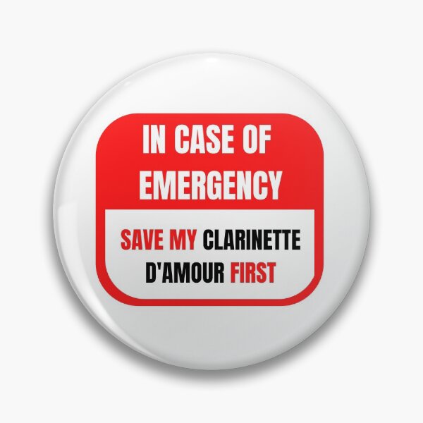 Item preview, In Case of Emergency, Save my Clarinette DAmour First designed and sold by choceclairs.
