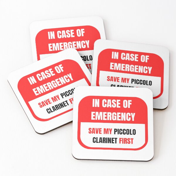 Item preview, In Case of Emergency, Save my Piccolo Clarinet First designed and sold by choceclairs.