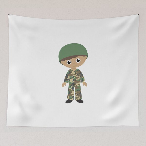 Item preview, Kid soldier cartoon mask designed and sold by Lamara Belhamiche.