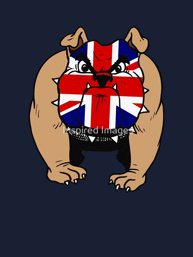 Cartoon surpris Bulldog t shirt Union Jack-Choix de Taille & Couleurs 