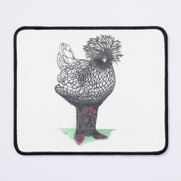 Item preview, Silver Polish chicken in cowboy boots designed and sold by JimsBirds.