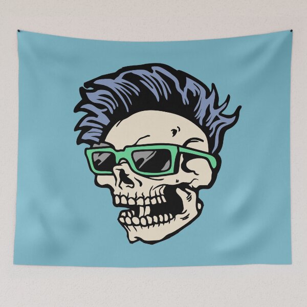 Item preview, Retro Summer Skull Illustration designed and sold by SLAG-Creative.