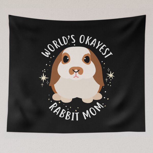 Item preview, World's Okayest Rabbit Mom designed and sold by Clara Hollins.
