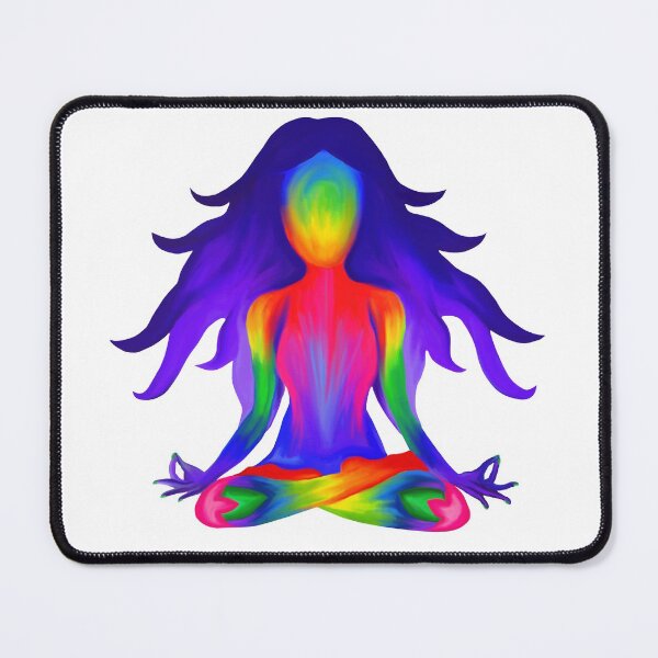 Item preview, Rainbow Yoga Half Lotus Pose designed and sold by Deborah Camp.