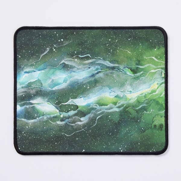 Item preview, Green Galaxy Print| Space and Stars Design| Universe Pattern| Milky Way designed and sold by Nada18.