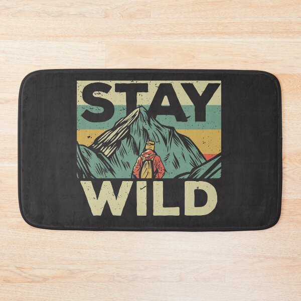 Item preview, Stay Wild // Retro Mountain Hiker designed and sold by SLAG-Creative.