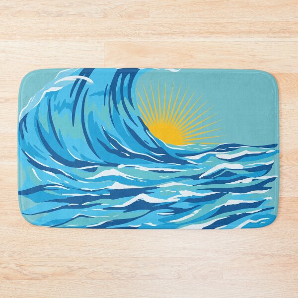 Item preview, watercolor sunset ocean waves  designed and sold by hobbystore0-0.
