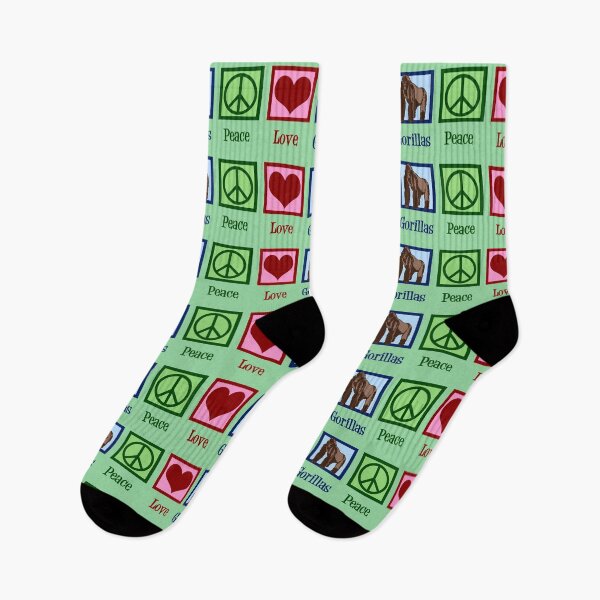 Artikelvorschau, Friedensliebes-Gorillas entworfen und verkauft von Epic Love Designs.