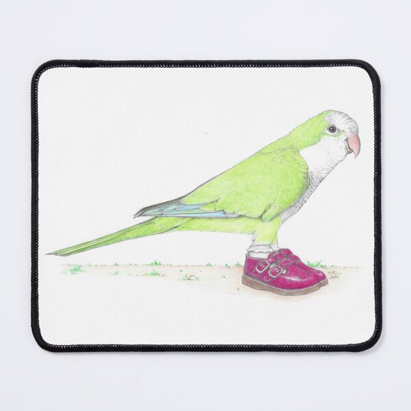 Item preview, Quaker parrot in Mary Janes designed and sold by JimsBirds.