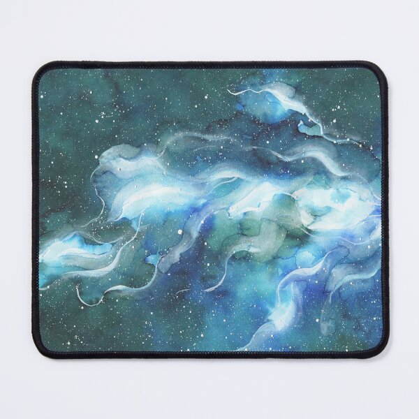 Item preview, Green Blue Galaxy Print| Space and Stars Design| Universe Pattern| Milky Way designed and sold by Nada18.