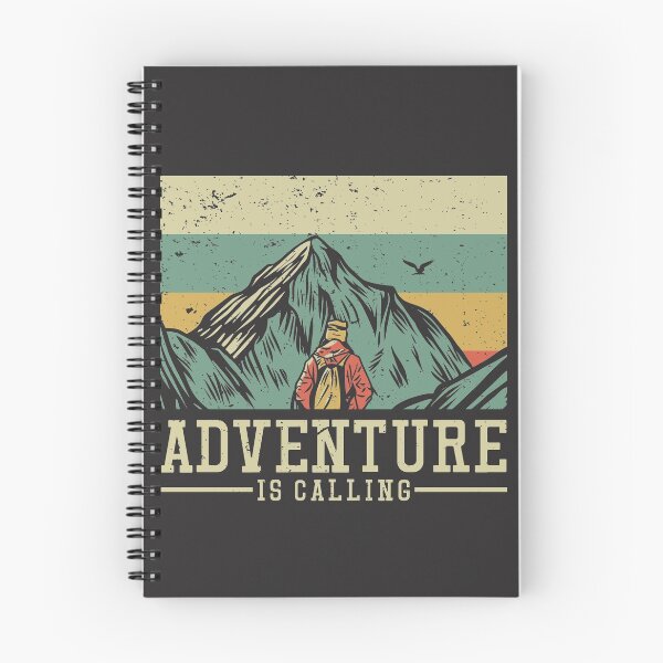 Item preview, Adventure Is Calling // Retro Mountain Hiker designed and sold by SLAG-Creative.