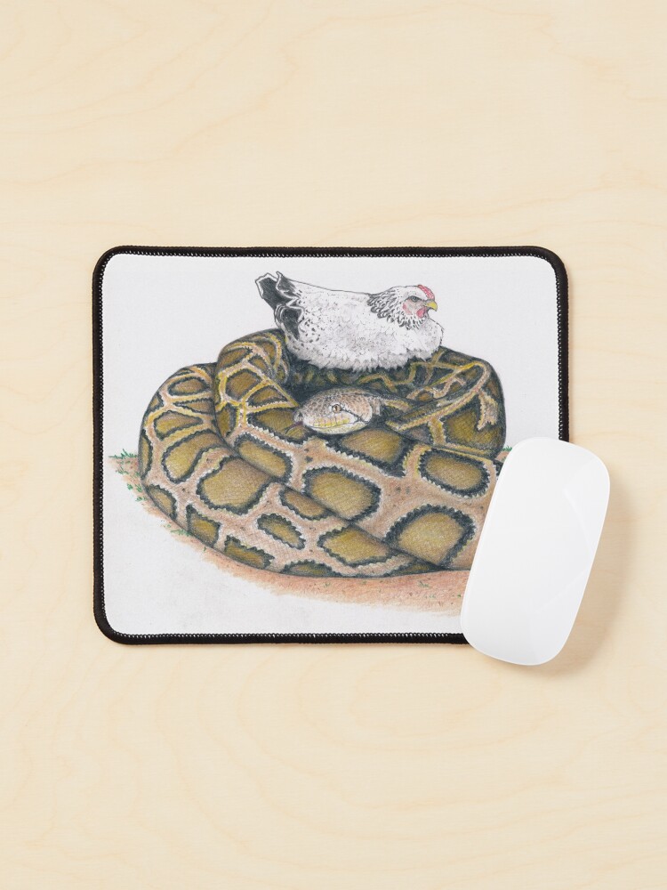 Thumbnail 1 of 5, Mouse Pad, chicken on a python designed and sold by JimsBirds.