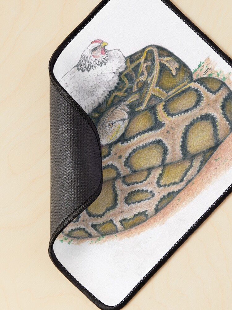Thumbnail 2 of 5, Mouse Pad, chicken on a python designed and sold by JimsBirds.