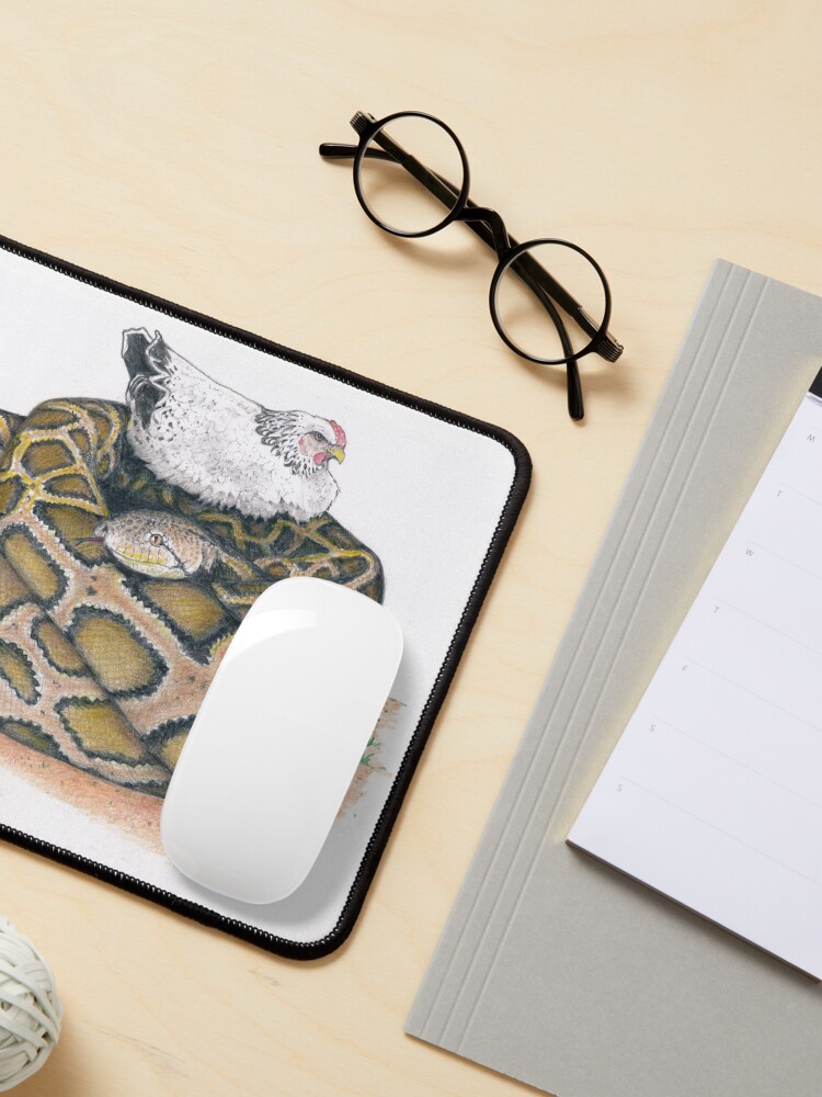 Thumbnail 3 of 5, Mouse Pad, chicken on a python designed and sold by JimsBirds.