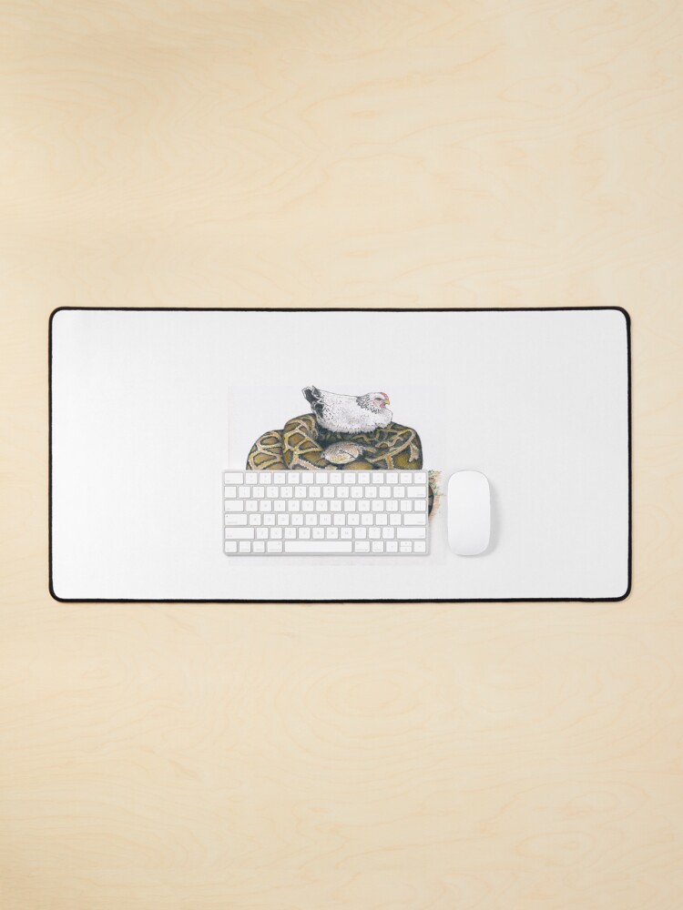 Thumbnail 1 of 5, Mouse Pad, chicken on a python designed and sold by JimsBirds.