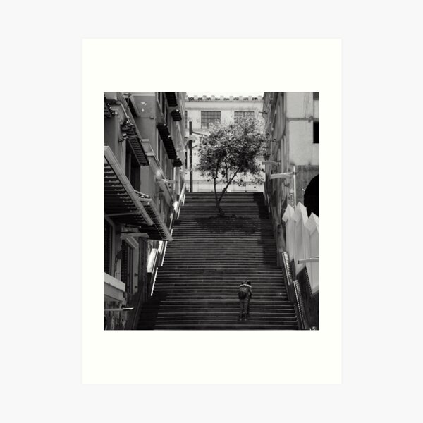 Love is a Step BW Art Print