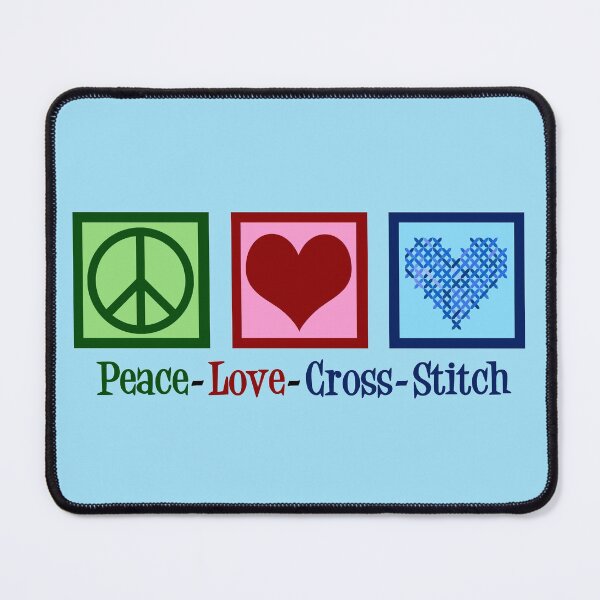 Item preview, Peace Love Cross Stitch designed and sold by Epic Love Designs.