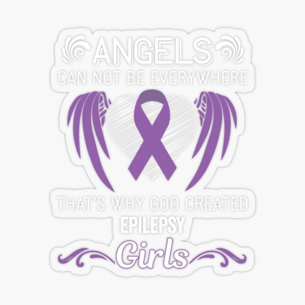 Epilepsy Awareness Purple Ribbon' Sticker