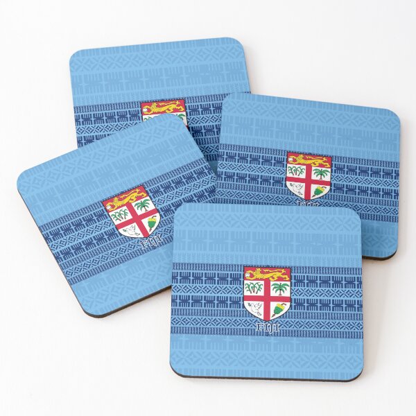 Item preview, Blue Fiji Flag Masi - Tapa  designed and sold by Kalawa Studio.