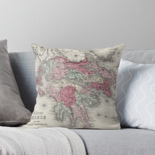 Item preview, Vintage Map of Greece (1865)  designed and sold by BravuraMedia.