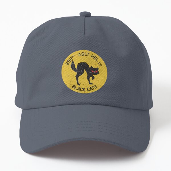 282nd Assault Helicopter Company [Tagged] - Black Cats -  Grunge Style Dad Hat