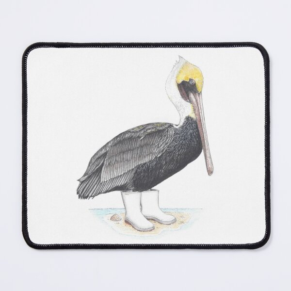 Item preview, pelican in shrimper boots designed and sold by JimsBirds.