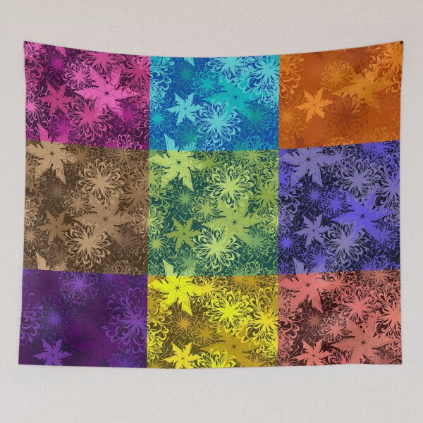 Item preview, boho floral trendy vibrant art designed and sold by cutecrazytshirt.
