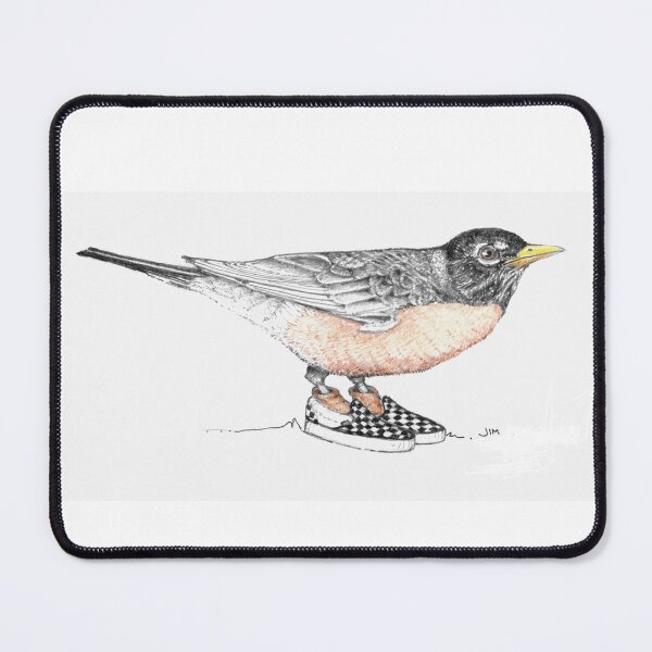 Item preview, Robin in checkered sneakers designed and sold by JimsBirds.